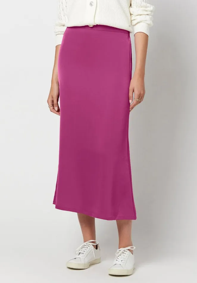 Women Tea Length Adler Satin Skirt Festivalfuchsia Buffalo David Bitton Dresses and Jumpsuits Women Tea Length Adler Satin Skirt Festivalfuchsia Buffalo David Bitton Dresses and Jumpsuits
