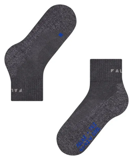 Women TK2 Explore Cool Short Women Trekking Short Sock Asphalt Mel FALKE Hiking Socks