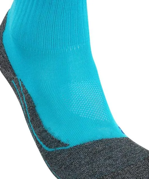Women TK2 Explore Cool Short Women Trekking Short Sock Peacock Blue FALKE Hiking Socks