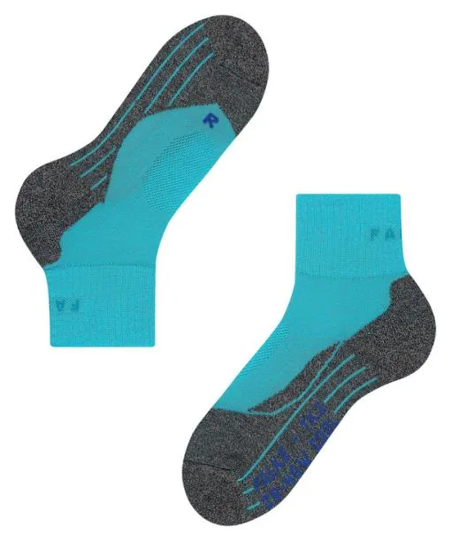 Women TK2 Explore Cool Short Women Trekking Short Sock Peacock Blue FALKE Hiking Socks