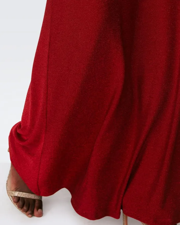 Women Tomas Dress Metallic Red DVF Dresses