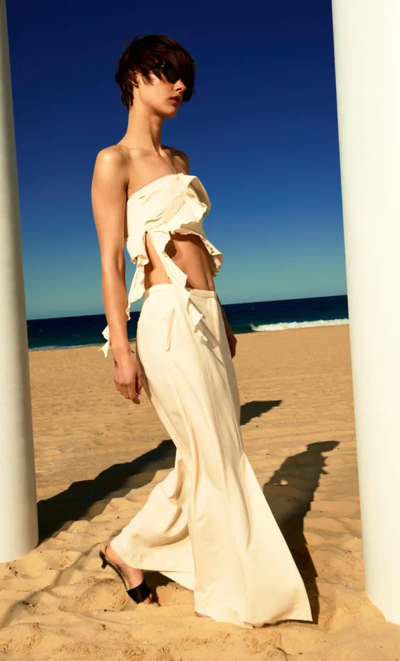 Women Tops Bec Bridge COASTLINER STRAPLESS TOP Cream