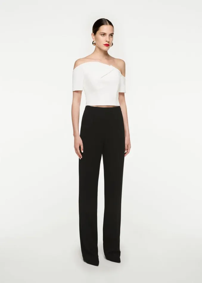Women Tops Roland Mouret Asymmetric Stretch Cady Top