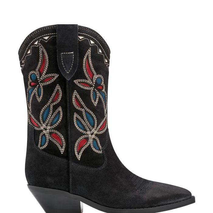 Women Trista Western Boot Dark Blue Suede Marc Fisher Boots