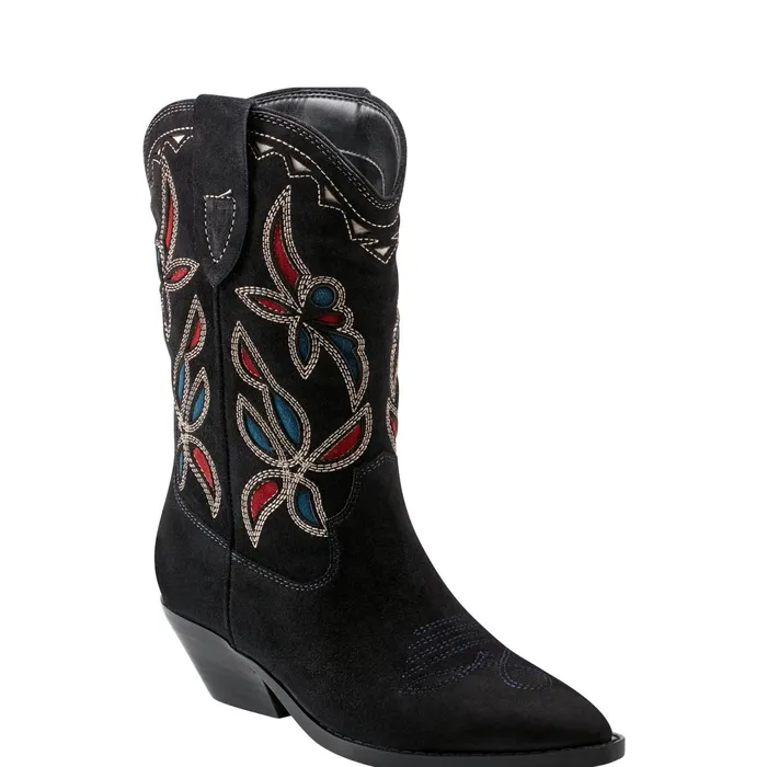 Women Trista Western Boot Dark Blue Suede Marc Fisher Boots