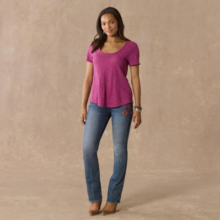 Women Ultimate Airy Slub Scoopneck Tee Raspberry Sundance Catalog Tops Women Ultimate Airy Slub Scoopneck Tee Raspberry Sundance Catalog Tops