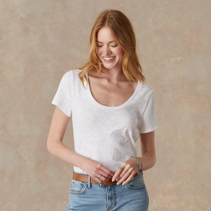 Women Ultimate Airy Slub Scoopneck Tee Raspberry Sundance Catalog Tops Women Ultimate Airy Slub Scoopneck Tee Raspberry Sundance Catalog Tops