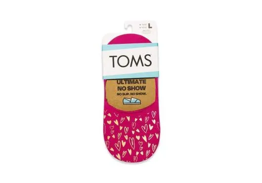 Women Ultimate No Show Socks Valentines 3 Pack Pink Multi TOMS Socks