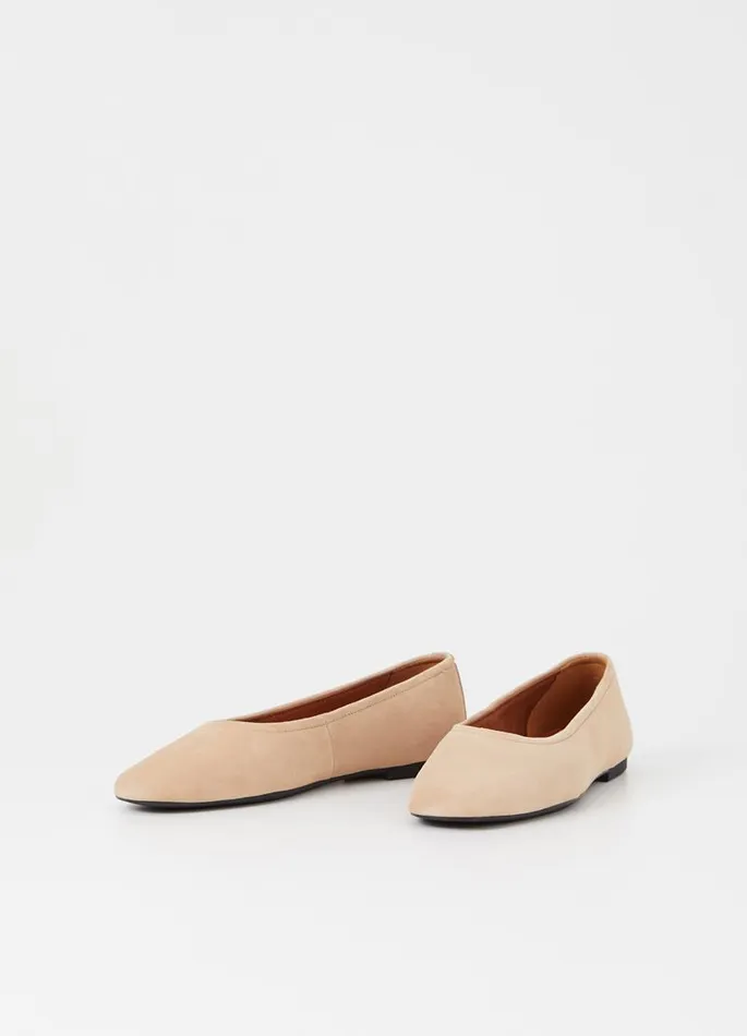 Women Vagabond Ballet Flats JOLIN SHOES Beige Suede
