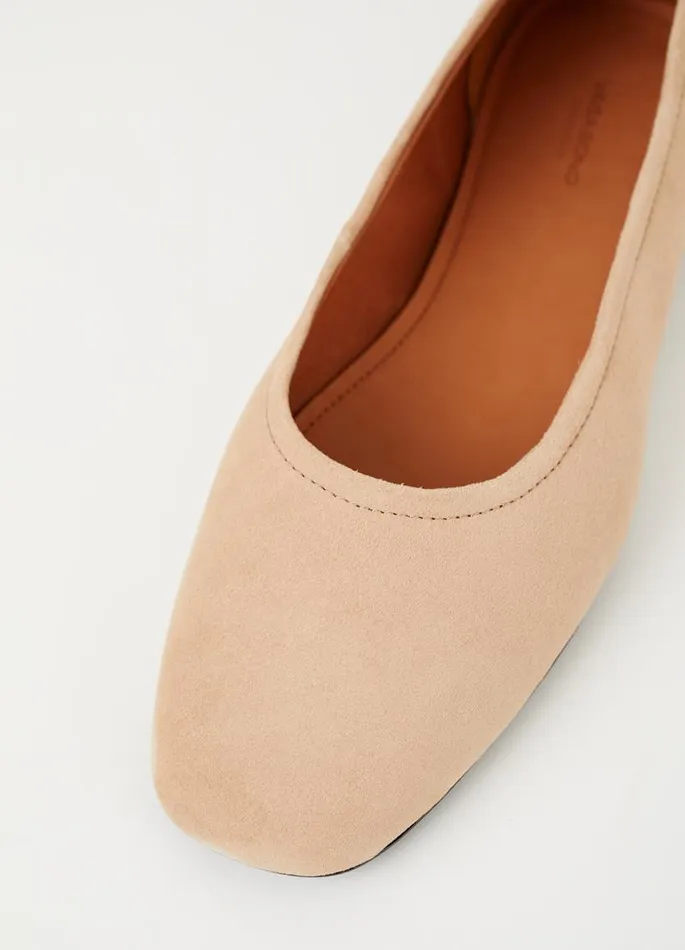 Women Vagabond Ballet Flats JOLIN SHOES Beige Suede