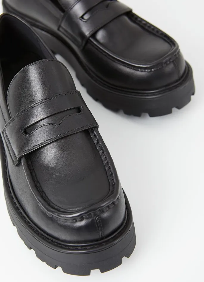 Women Vagabond Loafers COSMO 20 LOAFER Black Leather