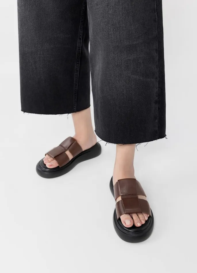 Women Vagabond Sandals BLENDA SANDALS Dark Brown Leather