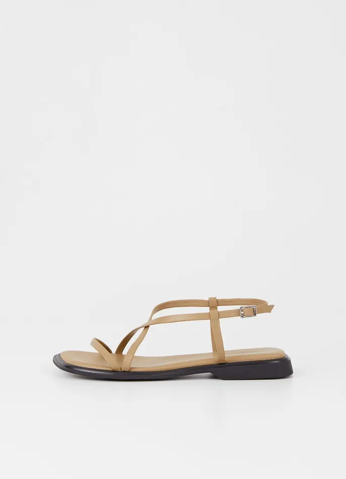 Women Vagabond Sandals IZZY SANDALS Beige Leather