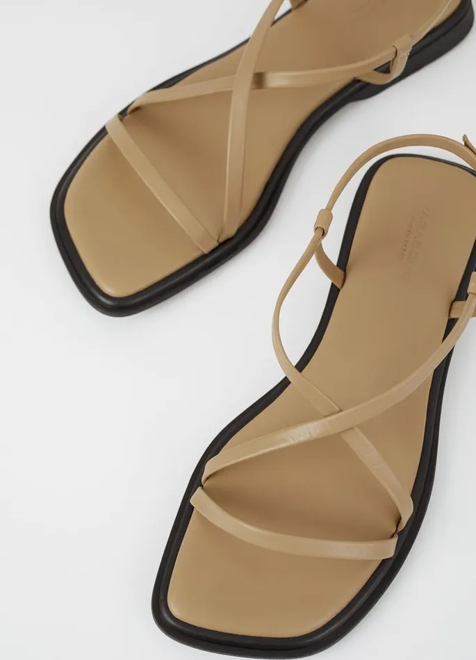 Women Vagabond Sandals IZZY SANDALS Beige Leather