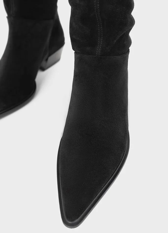 Women Vagabond Tall Boots CASSIE TALL BOOTS Black Suede