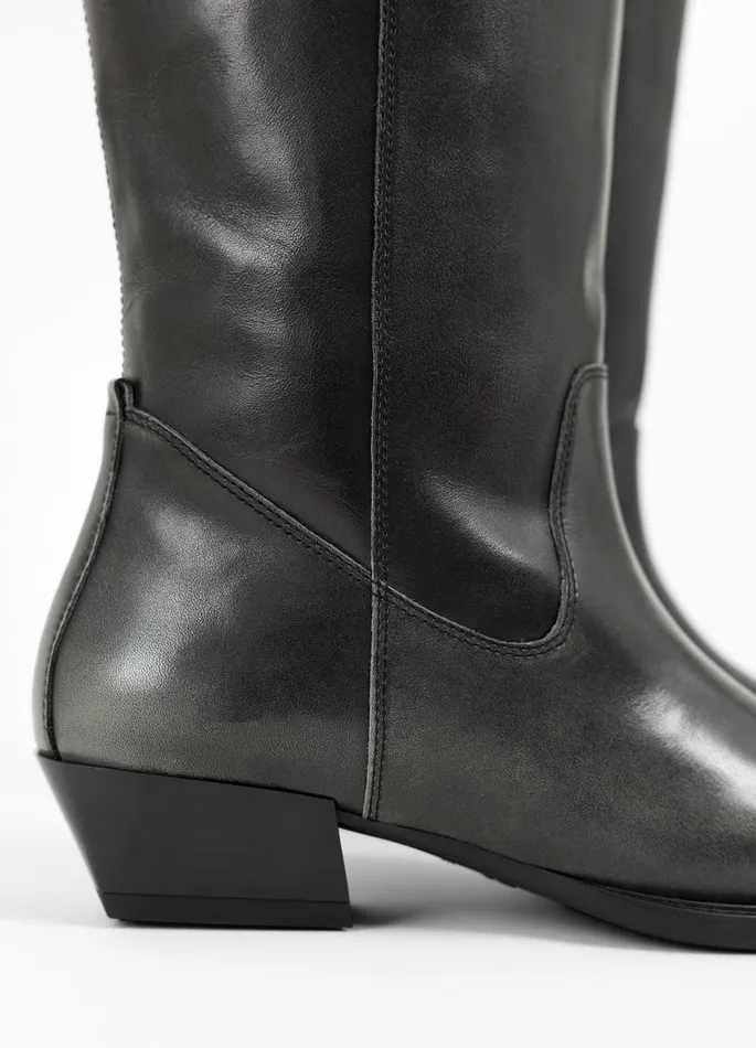Women Vagabond Tall Boots CASSIE TALL BOOTS Grey Brushoff Leather