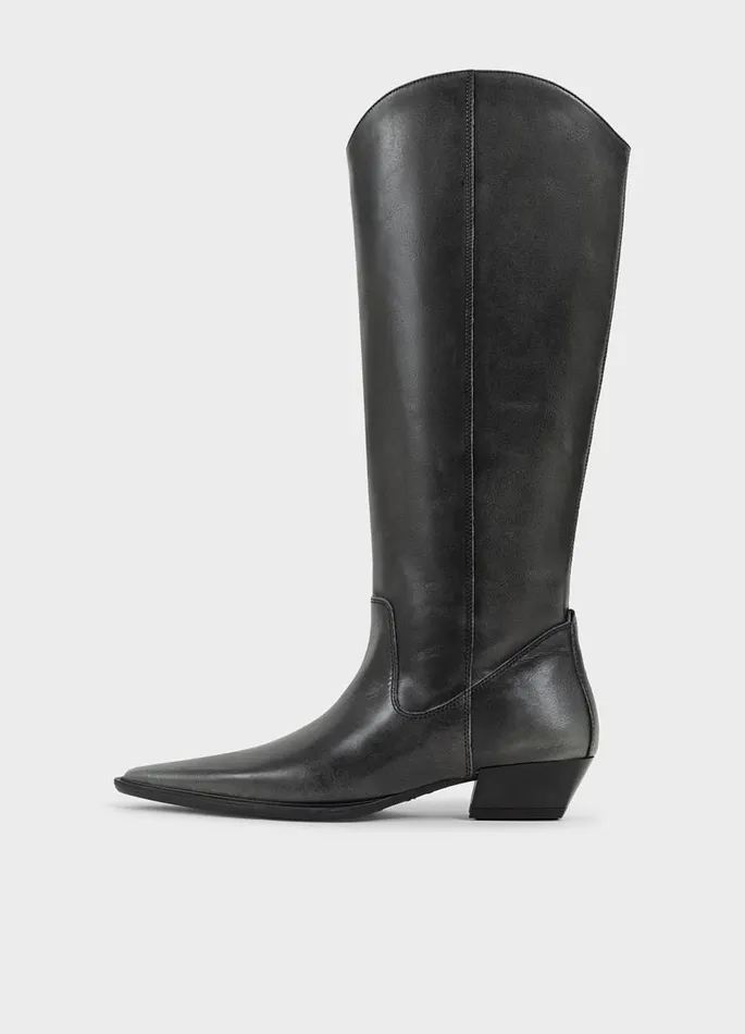 Women Vagabond Tall Boots CASSIE TALL BOOTS Grey Brushoff Leather