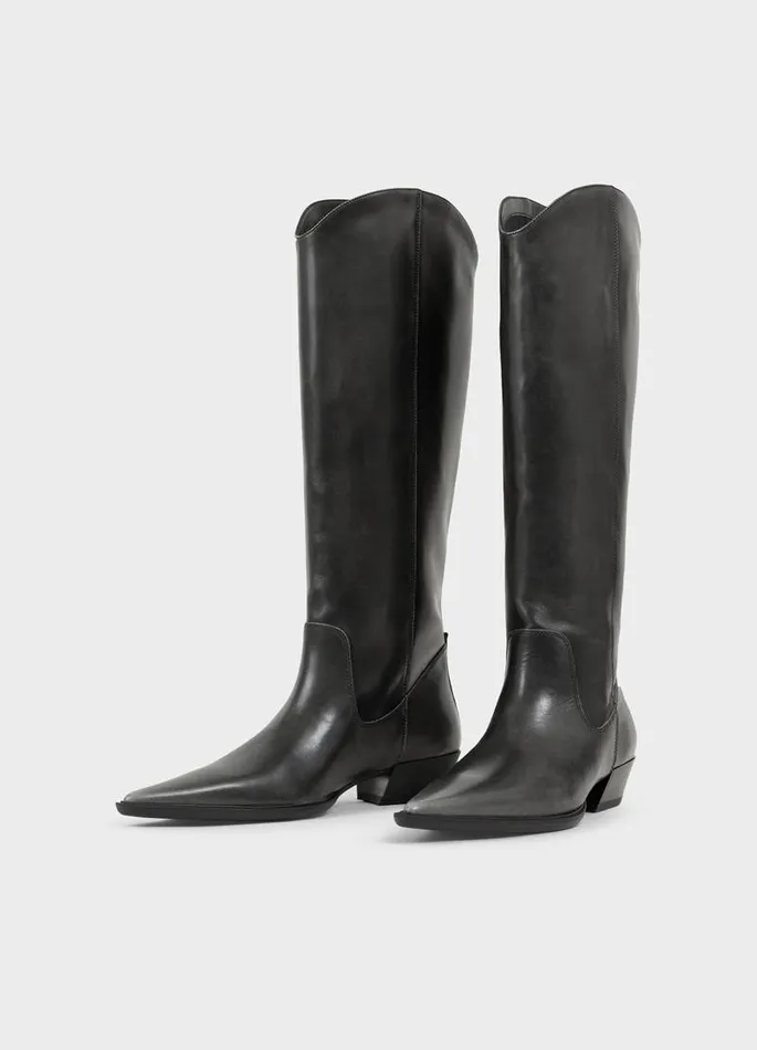Women Vagabond Tall Boots CASSIE TALL BOOTS Grey Brushoff Leather