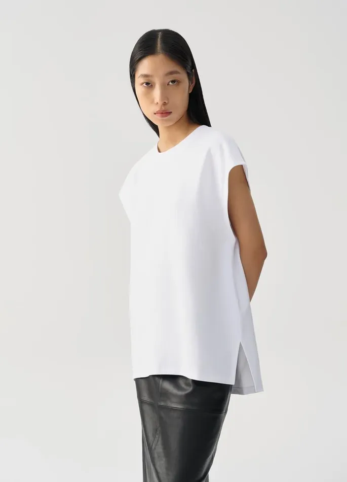 Women Vagabond Tops BOXY TANK TOP White Textile