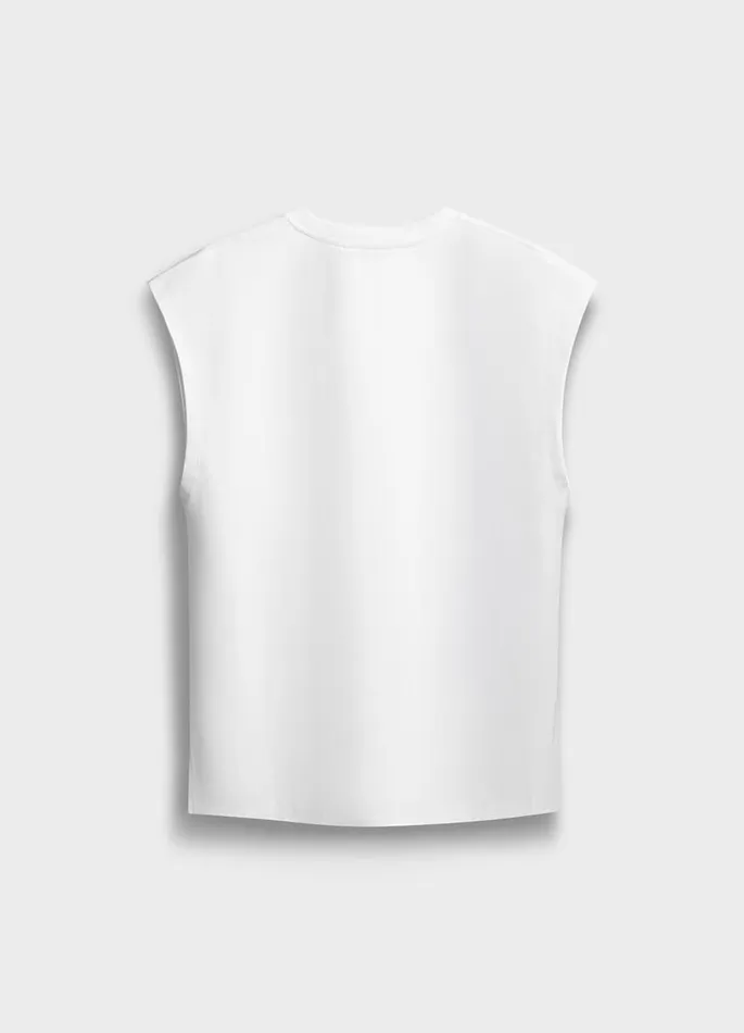 Women Vagabond Tops BOXY TANK TOP White Textile