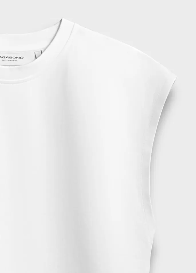 Women Vagabond Tops BOXY TANK TOP White Textile