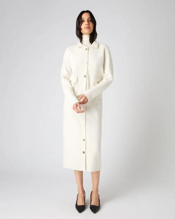 Women Women039s Cropped Milano Cashmere JacketIn New Ivory White New Ivory White NPeal Coats and Jackets