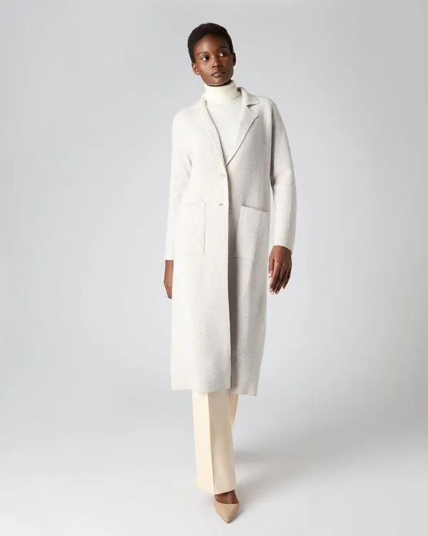 Women Women039s Herringbone Cashmere CoatIn New Ivory White New Ivory White NPeal Coats and Jackets
