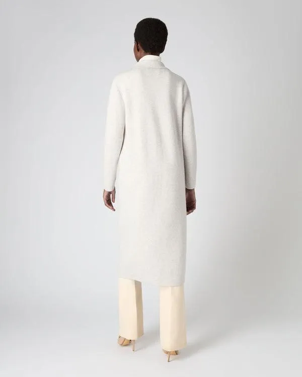 Women Women039s Herringbone Cashmere CoatIn New Ivory White New Ivory White NPeal Coats and Jackets