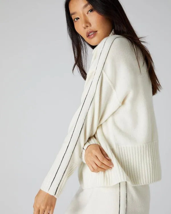Women Women039s Metal Trim Cashmere SweaterIn New Ivory White New Ivory White NPeal Turtle Necks Women Women039s Metal Trim Cashmere SweaterIn New Ivory White New Ivory White NPeal Turtle Necks