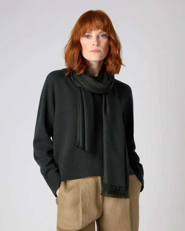 Women Women039s Pashmina Cashmere StoleIn Dark Green Dark Green NPeal Pashminas Wraps and Shawls