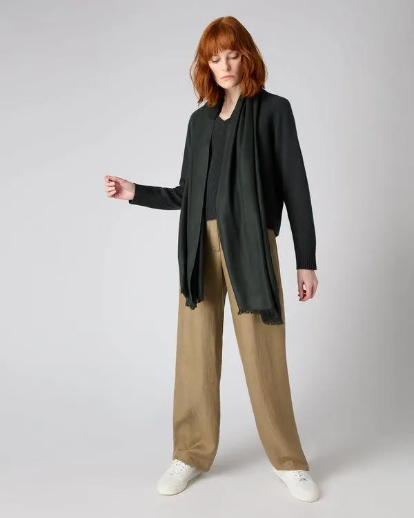 Women Women039s Pashmina Cashmere StoleIn Dark Green Dark Green NPeal Pashminas Wraps and Shawls