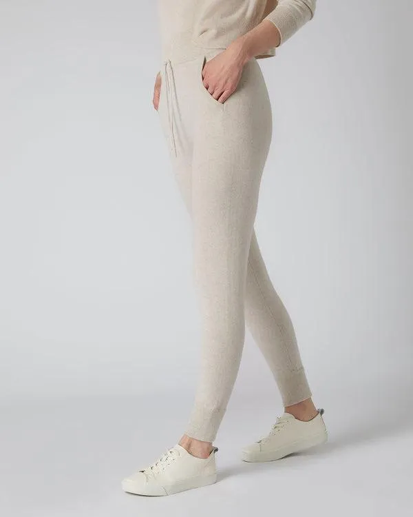 Women Women039s Plain Cashmere Lounge PantsIn Ecru White Ecru White NPeal Leggings and Trousers