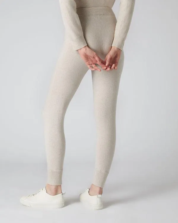 Women Women039s Plain Cashmere Lounge PantsIn Ecru White Ecru White NPeal Leggings and Trousers