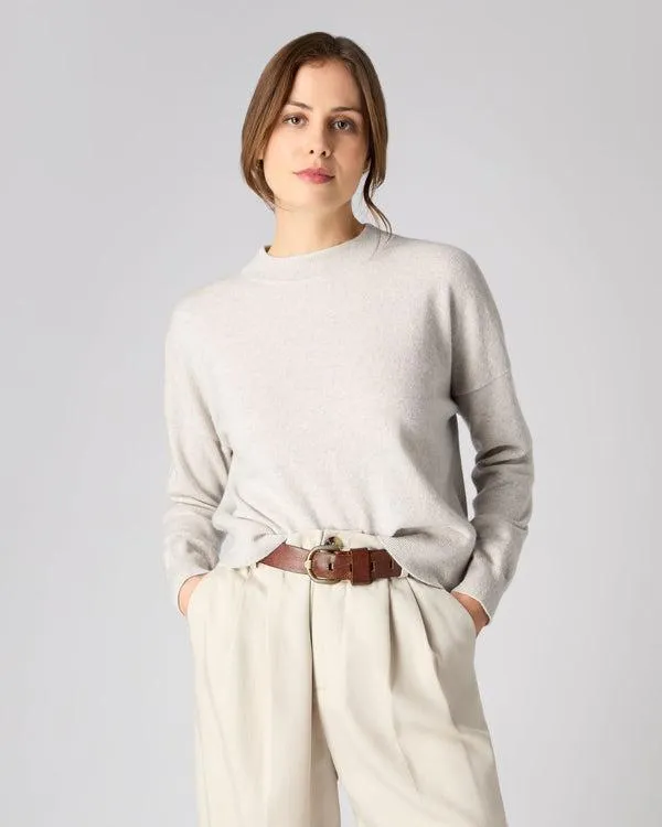 Women Women039s Relaxed Round Neck Cashmere SweaterIn Pebble Grey Pebble Grey NPeal Round Necks Women Women039s Relaxed Round Neck Cashmere SweaterIn Pebble Grey Pebble Grey NPeal Round Necks