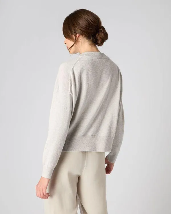 Women Women039s Relaxed Round Neck Cashmere SweaterIn Pebble Grey Pebble Grey NPeal Round Necks