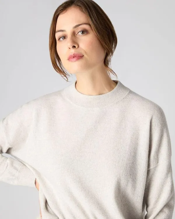 Women Women039s Relaxed Round Neck Cashmere SweaterIn Pebble Grey Pebble Grey NPeal Round Necks