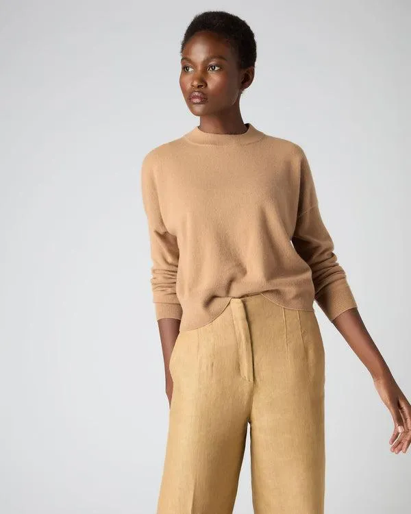 Women Women039s Relaxed Round Neck Cashmere SweaterIn Sahara Brown Sahara Brown NPeal Round Necks Women Women039s Relaxed Round Neck Cashmere SweaterIn Sahara Brown Sahara Brown NPeal Round Necks