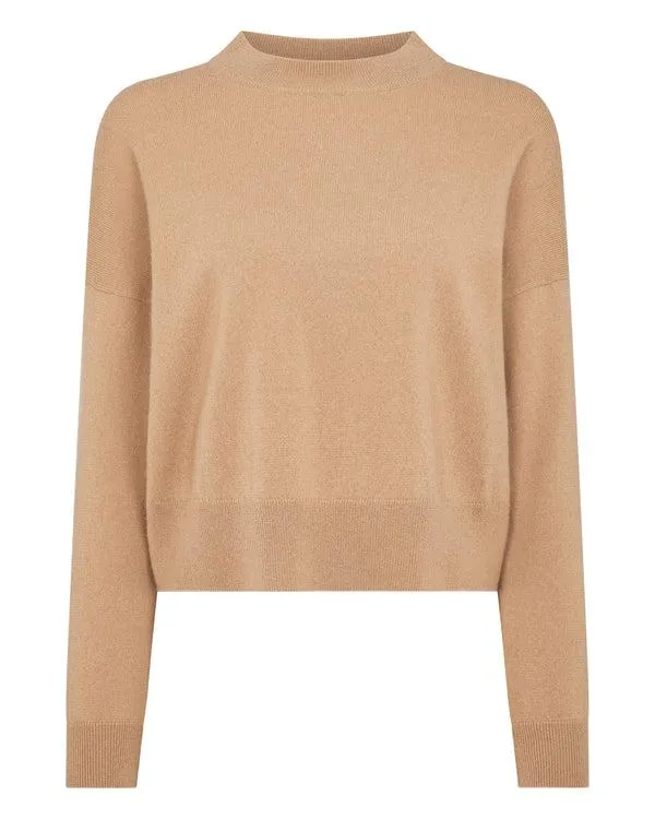 Women Women039s Relaxed Round Neck Cashmere SweaterIn Sahara Brown Sahara Brown NPeal Round Necks