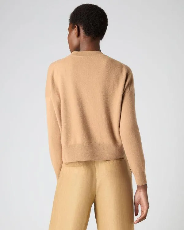 Women Women039s Relaxed Round Neck Cashmere SweaterIn Sahara Brown Sahara Brown NPeal Round Necks