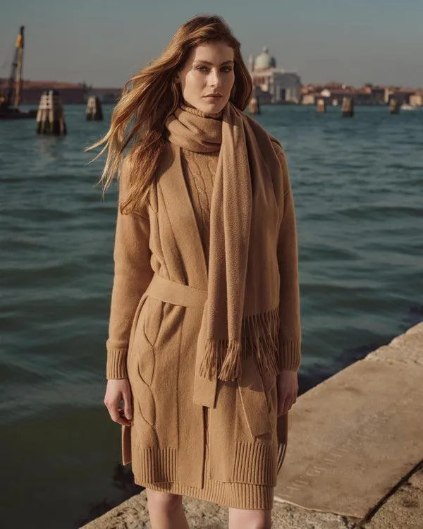Women Women039s Woven Cashmere ShawlIn Dark Tan Brown Dark Tan Brown NPeal Pashminas Wraps and Shawls