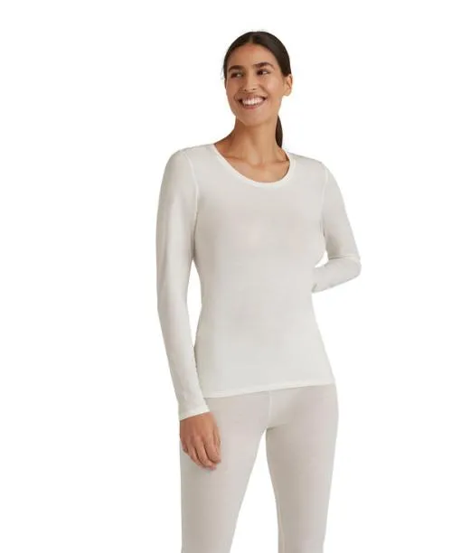 Women Women Long Sleeve Shirt Roundneck Daily ClimaWool Off FALKE Shirts