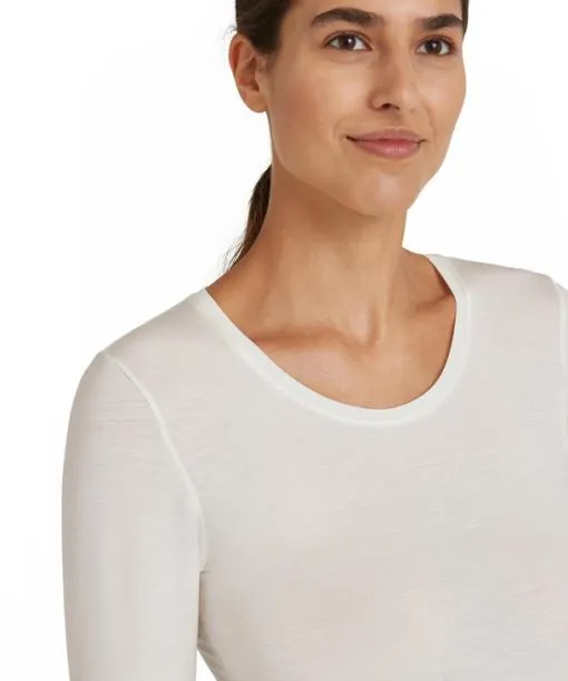 Women Women Long Sleeve Shirt Roundneck Daily ClimaWool Off FALKE Shirts