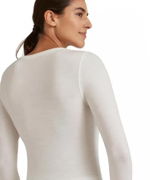 Women Women Long Sleeve Shirt Roundneck Daily ClimaWool Off FALKE Shirts