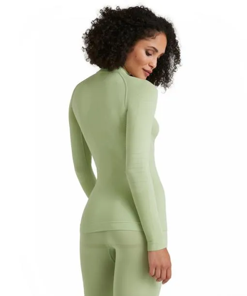 Women Women Long Sleeve Shirt Warm Quiet Green FALKE Long Sleeve Shirts