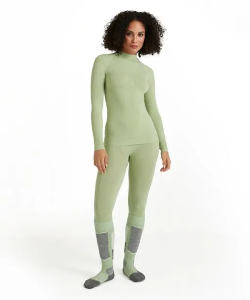 Women Women Long Sleeve Shirt Warm Quiet Green FALKE Long Sleeve Shirts