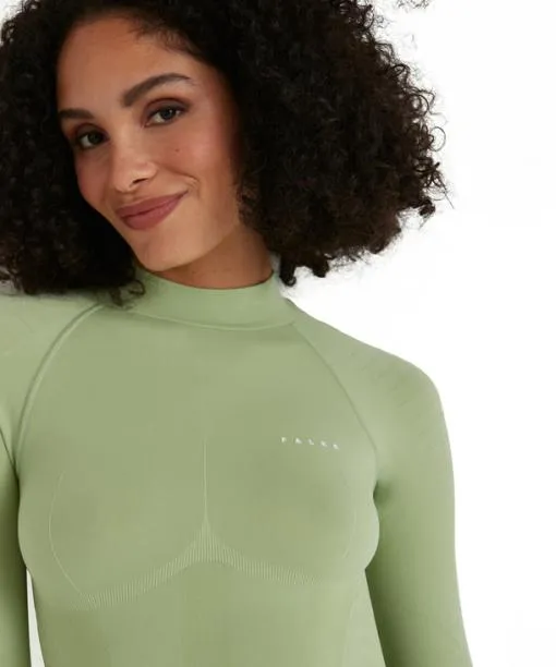Women Women Long Sleeve Shirt Warm Quiet Green FALKE Long Sleeve Shirts