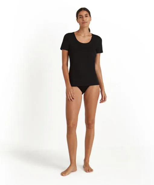Women Women TShirt Roundneck Daily Natural Black FALKE Shirts