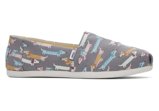 Women WomenAlpargata Back To School Dogs Grey TOMS Exclusives