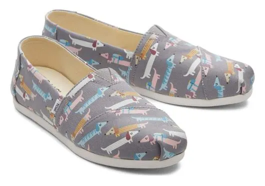 Women WomenAlpargata Back To School Dogs Grey TOMS Exclusives