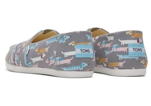 Women WomenAlpargata Back To School Dogs Grey TOMS Exclusives